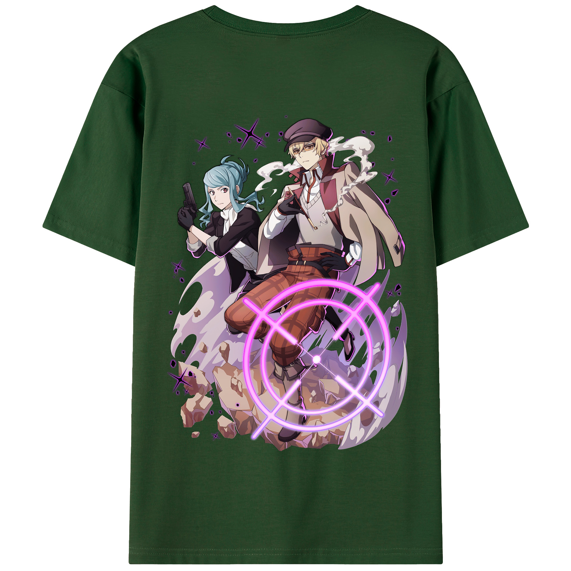（画像用） 文豪ストレイドッグス Bungo Stray Dogs 綿100％半袖Tシャツ（背面プリント）